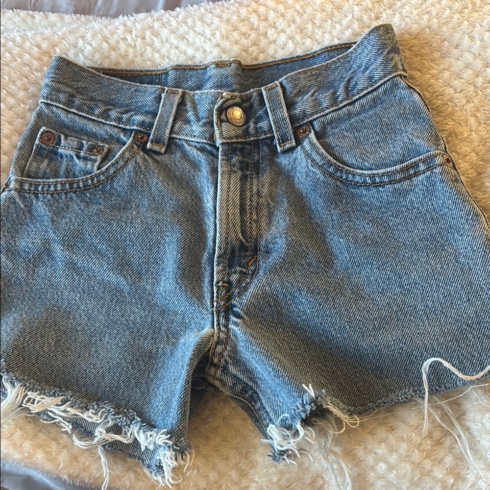 Levi's Blue Jean Shorts Distressed Cut-Offs